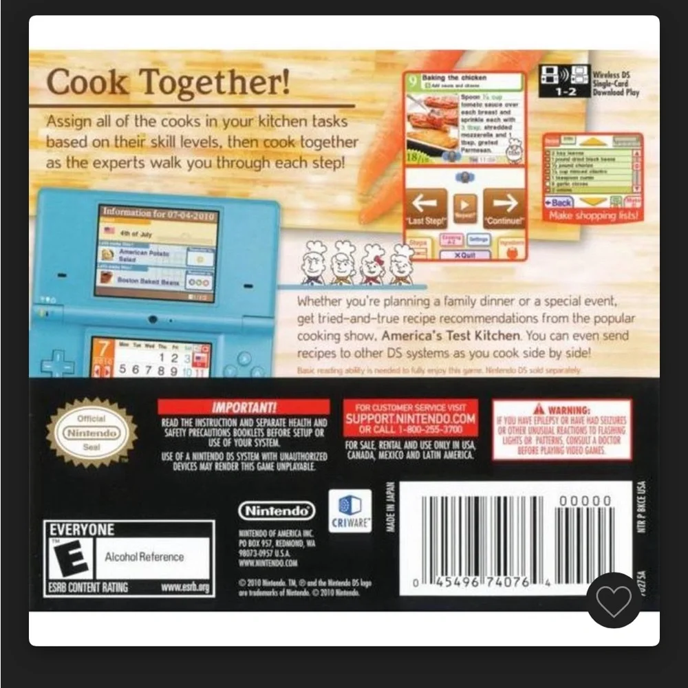 Nintendo DS America's Test Kitchen: Let's Get Cooking